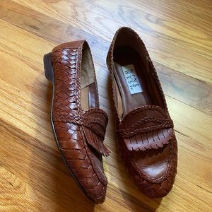 Nine West brown leather loafers